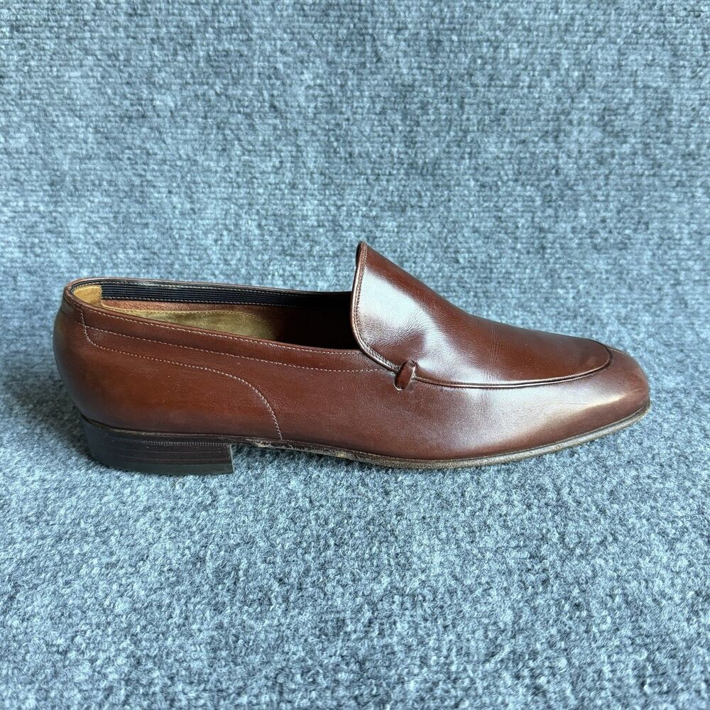 Vintage Bally Continental Monaco Leather Loafers Brown Switzerland Men’s 9 D